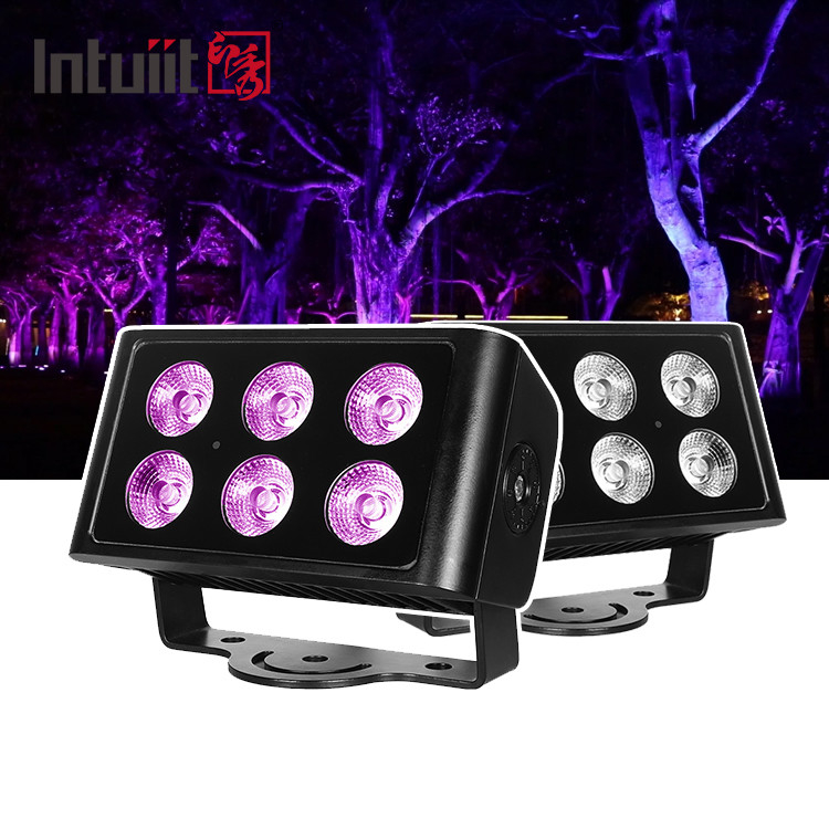 IP65 imperméable à l'eau 6x5W RGBW 4 en 1 LED Flood Light DMX Control Plane Spot Light Background Stain DJ Disco Scene Lighting