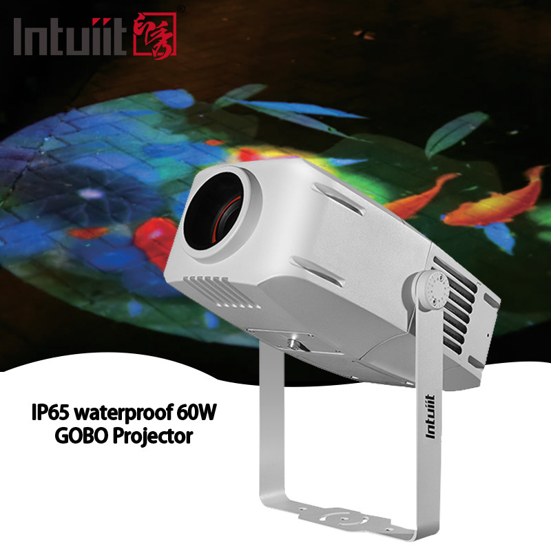 Projecteur Gobo Lumières publicitaires 60W LED Sign Wall Projection Lamp à l'extérieur étanche à l'eau