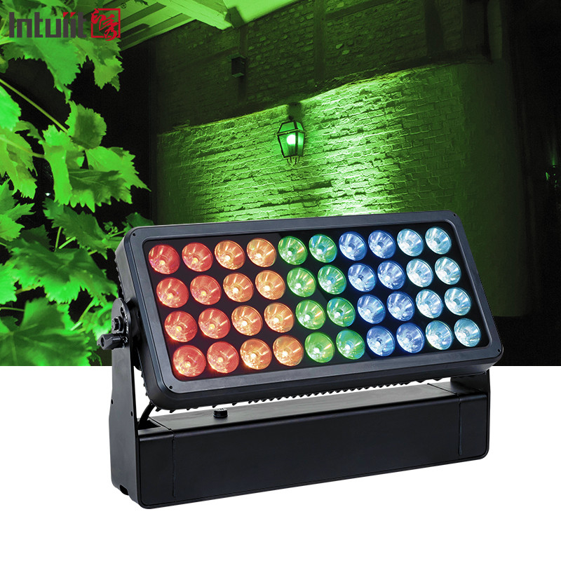 40x10W RGBW 4 en 1 projecteur LED IP65 étanche à l'eau Lumière de scène DMX512 Contrôle DJ Disco Equipement de performance en plein air