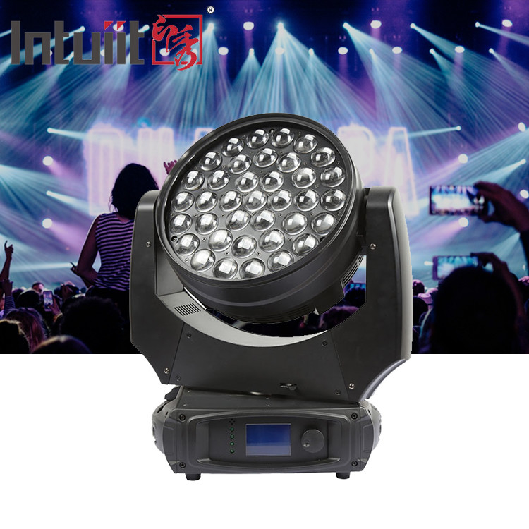 Professionnel 37x10W haute puissance de lavage en mouvement de la tête de lumière pour l'équipement d'éclairage de scène de concert