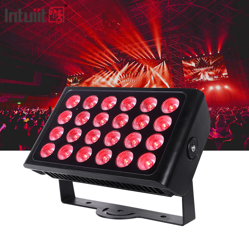 24PCS 10w résistant à l'eau Led Wall Washer Lumière haute puissance LED Flood Light RGBW LED City Color Light