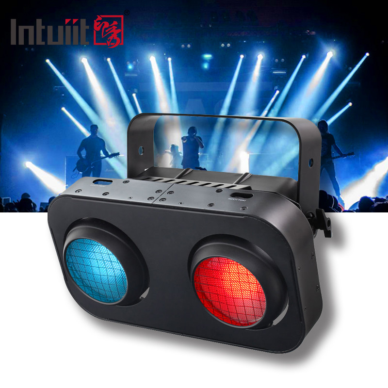 Dmx512 Strobe Ambre Blanc chaud 2x90W 2 Yeux Led Audience Blinder Lumière Led Cob Blinder