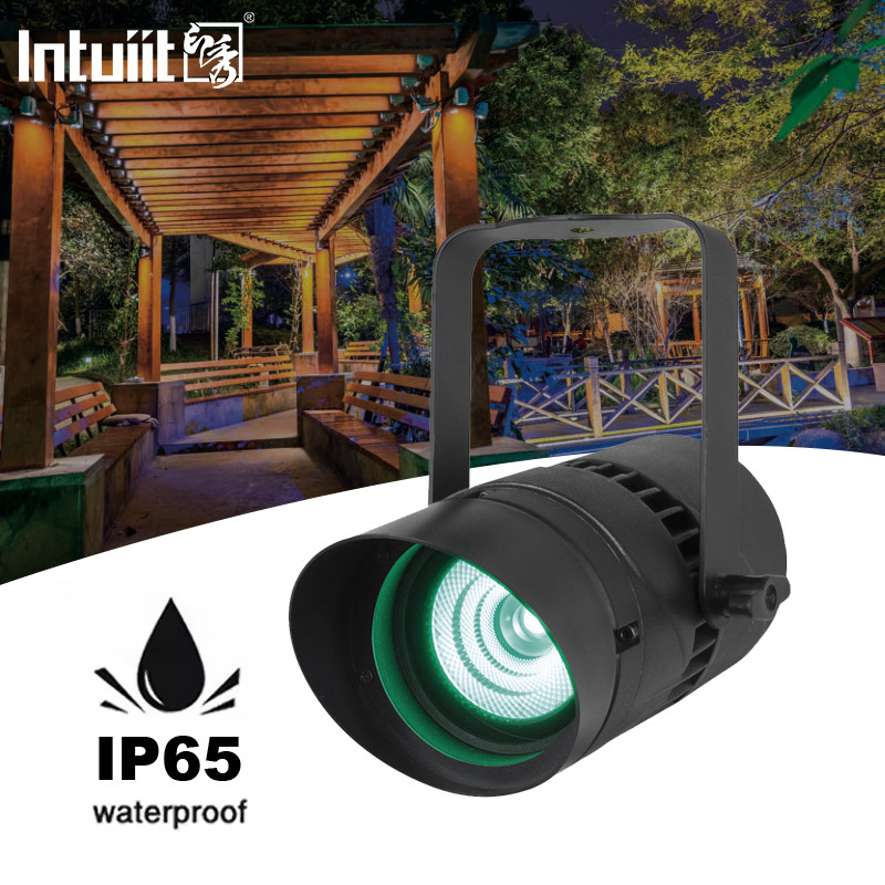 Lumière d'inondation extérieure LED RGBW 15W projecteur imperméable à l'eau avec angle de faisceau étroit 4,5 degrés Lumières d'inondation carrées de jardin