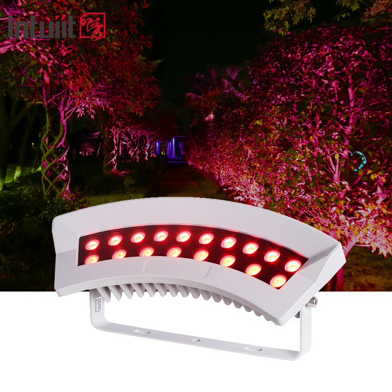 Lampes LED d'arbre d'accueil extérieur dmx512 36W RGBW luminaire de jardin coloré pour paysage Éclairage IP65 Aluminium LED de l'arbre d'accueil
