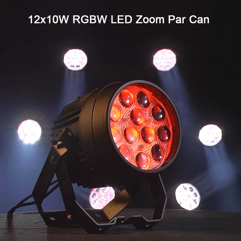 12x10W RGBW 4in1 LED Par Light Lampes de scène pour les performances et les effets lumineux