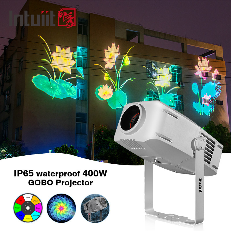 Projecteur gobo de 400W IP65 luminosité publicité LED extérieure logo de Noël gobo lumières publicitaires