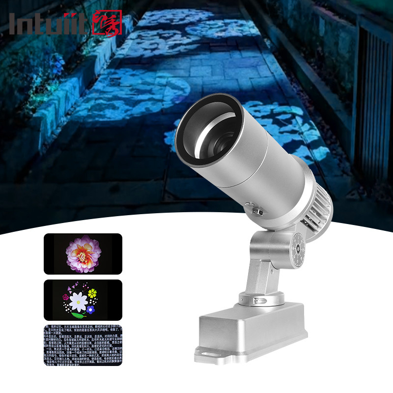 60W personnalisé LED HD Couleur changée intérieure et extérieure ip65 imperméable à l'eau Rotation de la publicité Lumière de projection d'image Gobo Logo Projecteur