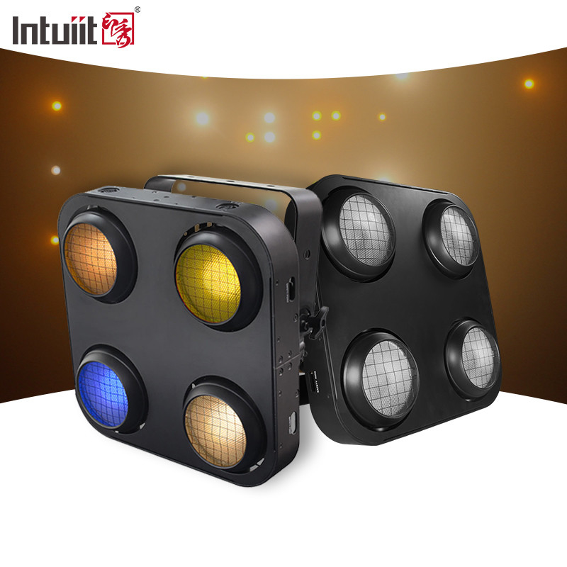 Éclairage de scène extérieur 4X90W COB Ambre Blanc chaud Audience LED Blinder Light