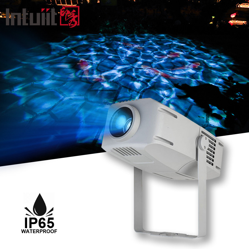 Projecteur de logo LED étanche à l'eau 400W pour l'extérieur Lumière IP65 pour la projection de paysage Gobo Océan Vague d'eau bleue Effet ondulatoire dynamique