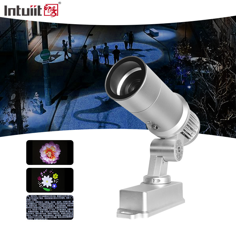 60W Logo personnalisé Gobo projecteur lumières publicitaires LED Sign Wall Projection Lampe extérieure imperméable à l'eau IP65 HD