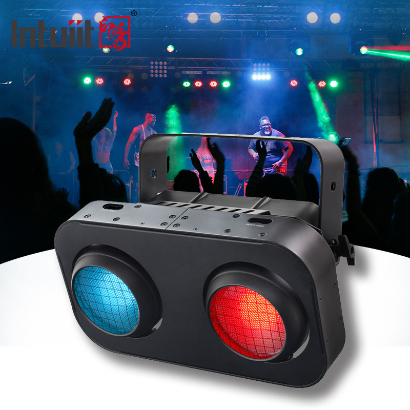 2 yeux 2x90W RGB 2IN1 LED COB Blinder Light Ambre Blanc chaud professionnel DJ Éclairage d'effet de scène de fête