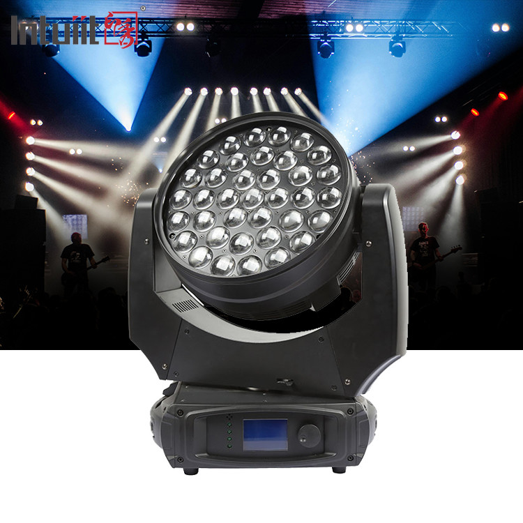 LED Laver 37x10W Zoom Éclairage de scène DMX Faisceau Laver Les phares mobiles
