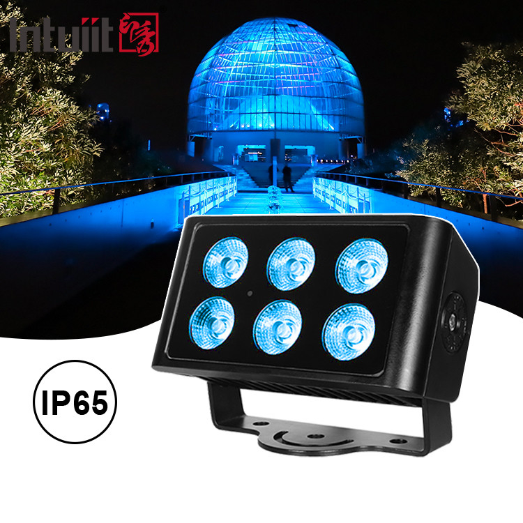 6x5W 4in1 RGBW LED DMX Wall Wash lumières IP65 extérieures LED ville couleur lumière Scène Performance DJ Party Light