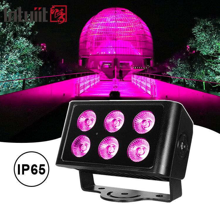 6x5W Led Rgbw 4in1 imperméable à l'eau Ip65 City Color Wall Washer Led Laveuse à eau