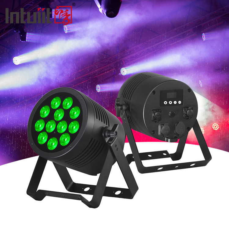 Éclairage LED étanche à l'eau 12x20W RGBWAUV 6in1 IP65 Par Éclairage de scène LED étanche à l'eau à l'extérieur