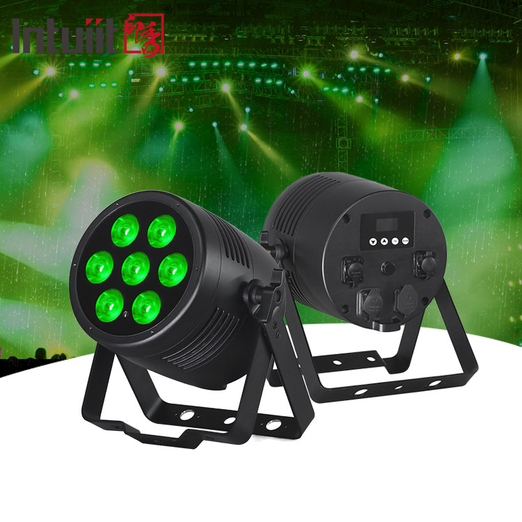 DMX sans fil étanche à l'eau extérieure 7x20W RGBWA UV 6in1 IP65 LED Par Light Uplight Extérieur