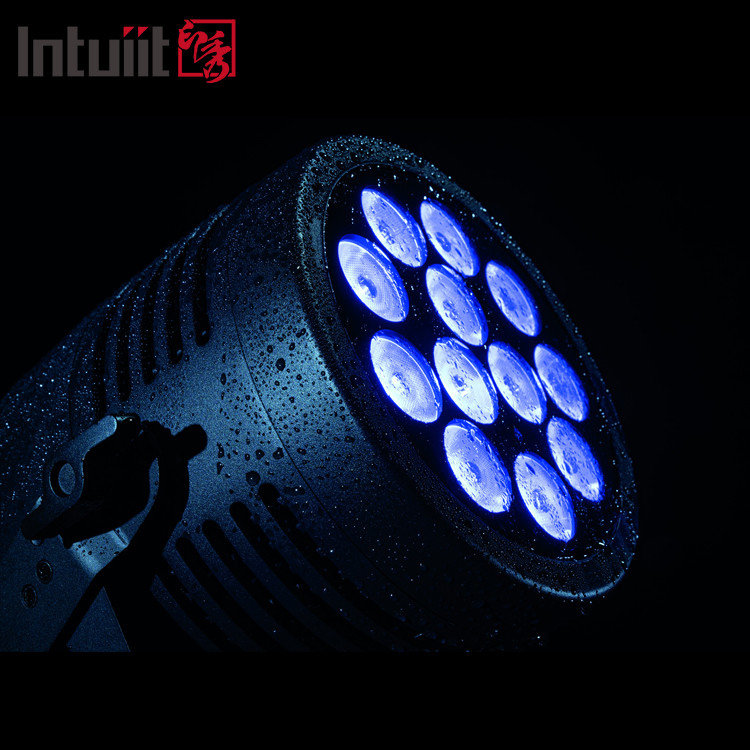IP65 étanche à l'eau extérieur DJ lampes de scène 12x20W RGBWA UV 6in1 LED en aluminium Par Noiseless Disco Wash Effect avec DMX512