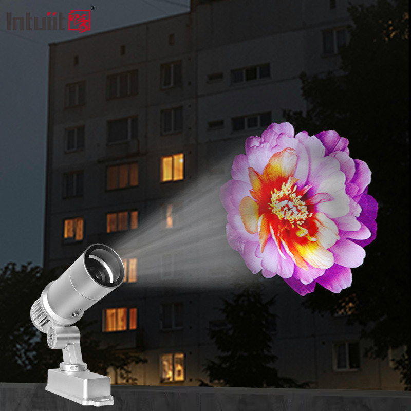 Projecteur d'image Gobo personnalisé extérieur de 60 W IP65 Projecteur de publicité LED à rotation extérieure