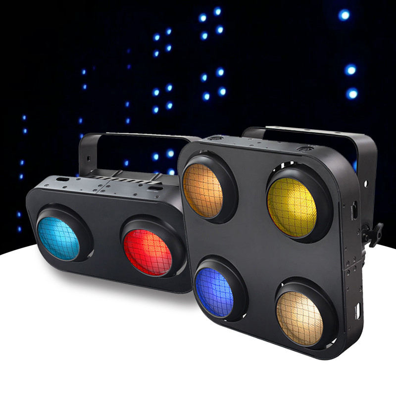 200W Cob LED Par Can Stage Light Blanc chaud ou RGB 2 yeux LED Blinder Light DMX Lumières du public
