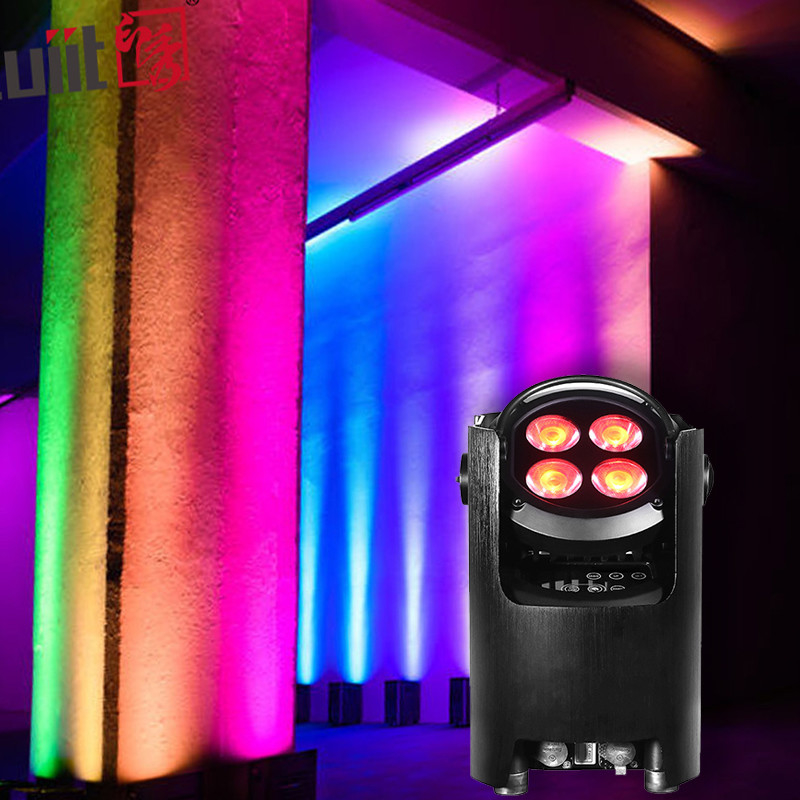 4x12W 4 en 1 RGBW Led Uplights Scène Par Fête batterie alimentée par câble Par Led Wedding Dj Uplights