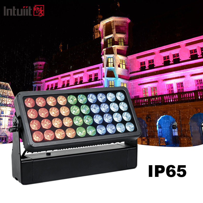 Extérieur 40*10W RGBW LED City Color Light Beam Effect Strobe Effets de lavage à l'épreuve de l'eau Laveuse murale Lampes d'inondation IP65 DMX512 Mode de contrôle