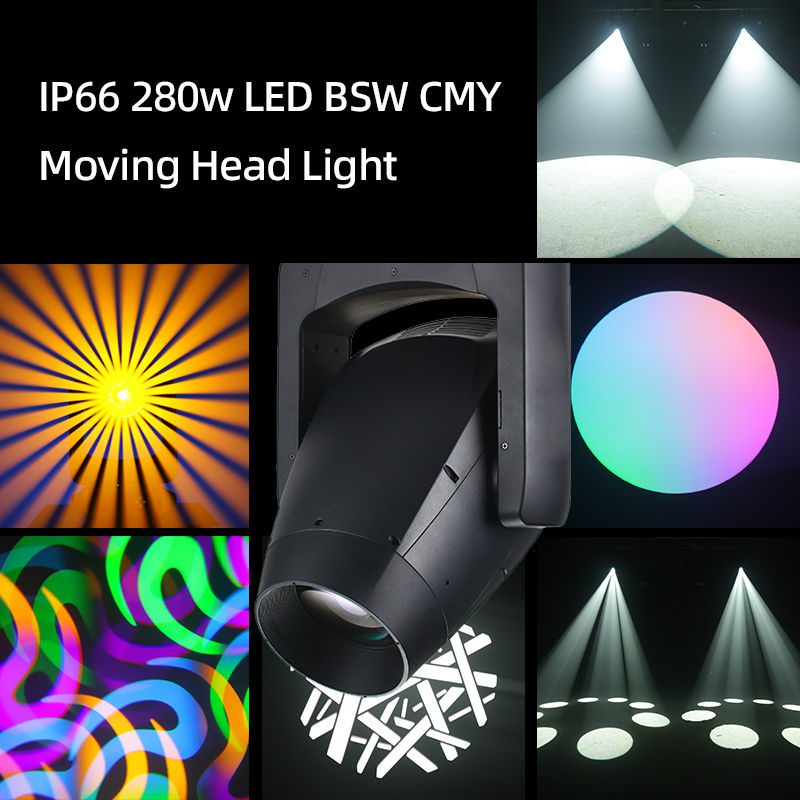 LED professionnel IP66 280W rayon de spot Wash CMY feux de tête mobiles pour DJ Disco Bar Club