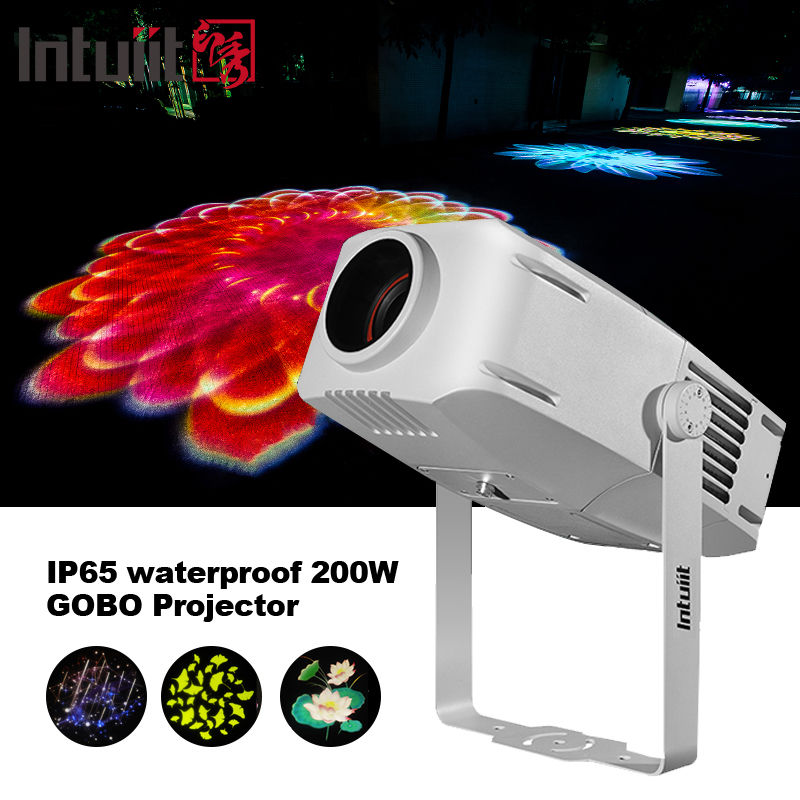 Lumière à effet Gobo 200W LED étanche à l'eau IP65 extérieure Projecteur de logo coloré