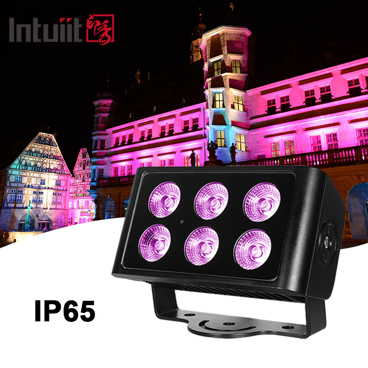 Projecteur mural LED extérieur RGB RGBW 6x5W IP65, effet stroboscopique