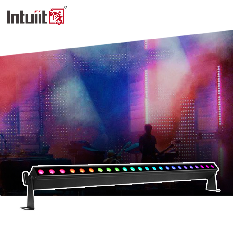 Barre de lumière de scène LED DMX à commande sonore et à batterie, 24*2W, pour DJ disco