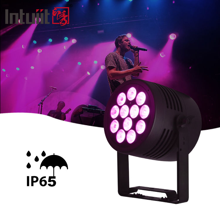 Projecteur PAR à LED extérieur IP65 12x20w RGBWA-UV 6en1 pour événement DJ, Wash, DMX 512, étanche