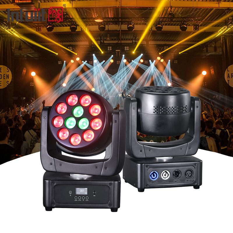 Mini 12x8W Led Rgbw Light Dmx Dj Disco Party Club Lighting Effect Equipment Lamp Stage Moving Head Light