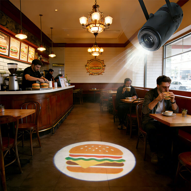 Conception du logo du projecteur Gobo LED 40W Lumière publicitaire