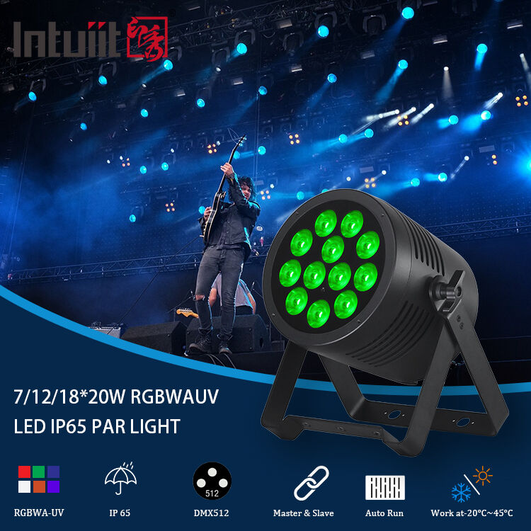 LED 7/12/18X20W Rgbwa Uv 6In1 imperméable à l'eau DMX 512 LED Par lumière pour projets extérieurs