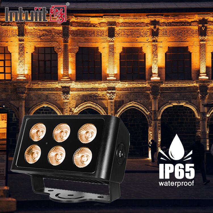 Lumière de scène Rgbw Lumière de projecteur extérieure LED Inondation 6x5W Lumière de lave-vaisselle LED imperméable