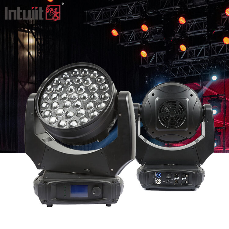 Professionnel 37x10W RGBW 4in1 LED Zoom Wash Head Light DMX512 Éclairage de scène pour DJ Événement Disco Événement de mariage