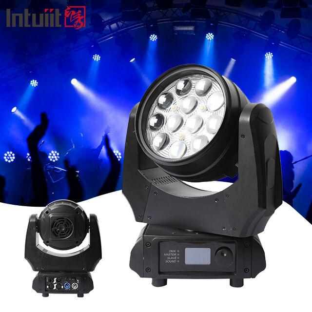 Vente à chaud Lumière de lavage de tête LED mobile 12x10W RGBW 4in1 DMX512 Lampette de teinture de scène professionnelle pour fête de mariage KTV