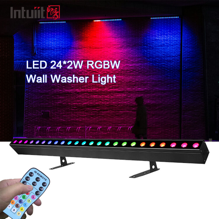 Vente à chaud 4 en 1 RGBW LED 24 * 2W lave-murs Lumière à bande linéaire Sound contrôlée DMX Lampes de lavage de scène pour boîte de nuit
