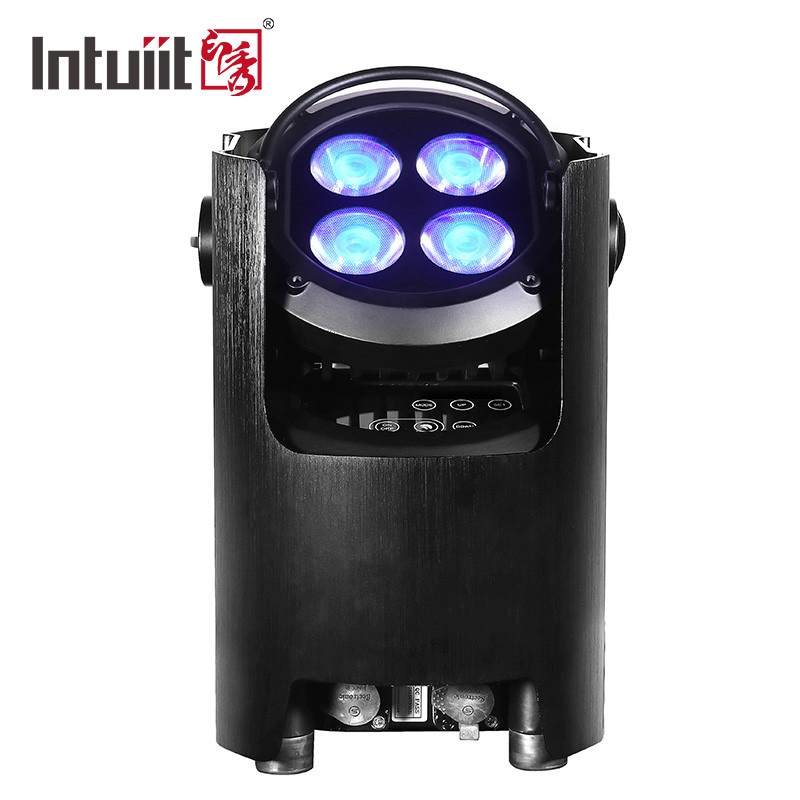 Pair mené à piles sans fil l'épousant en aluminium Uplights de la lumière 4*12W Dmx d'étape