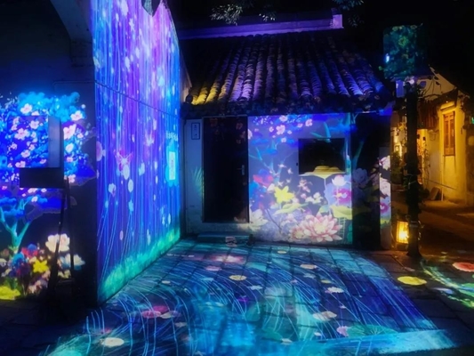 Ville allumant le professionnel mené imperméable extérieur de lumière de Gobo de projet pour le parc à thème culturel du marché de tourisme