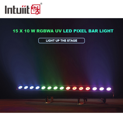 Éclairage de bâtiment à LED de 15x 10 W de haute puissance dmx 512 RGBWA LED mur de lave-linge à LED IP65 dmx barre lumineuse à LED