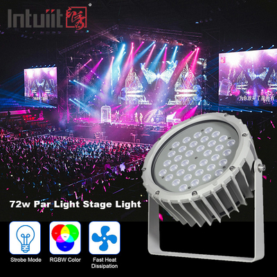 jardin extérieur mené imperméable de paysage de lumière d'inondation de 72w RGBW DMX512 autour de lumière de pair d'étape