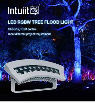 Éclairage extérieur IP65 composé de LED RGBW de 36 W 1100 lumens avec lumière de faisceau polyvalente et angles de point