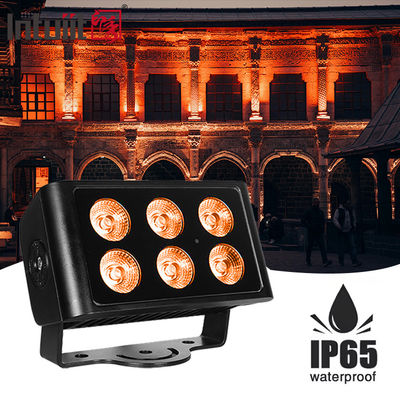DMX512 6x5W RGBW 4in1 IP65 DJ étanche pour les mariages Scène de ville Laveuse murale extérieure LED Laveuse