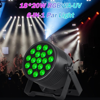 18x20 étanche à l'eau DMX Led Par Can RGBWA UV pour le théâtre en plein air mariage Concert spectacle événements