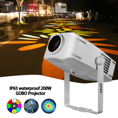 Projecteur Gobo Personnalisé 200W IP65 Haute Luminosité LED Extérieur Noël Projecteur de Logo Publicitaire