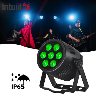 Projecteur PAR LED extérieur IP65 étanche RGBWA-UV 6-en-1 de 7*20W, contrôle DMX 512