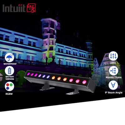 IP65 Lumière à LED à batterie 12pcsx2W Rgbw 4in1