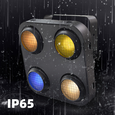 Projecteurs de boîte de nuit extérieurs étanches Dmx 4*90w à quatre yeux IP65, lumières d'événement Blinders Cob