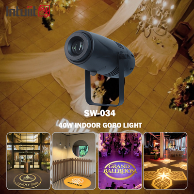 40w publicité commerciale intérieure Gobo projecteur lampe à LED logo projecteur de plancher bienvenue source usine