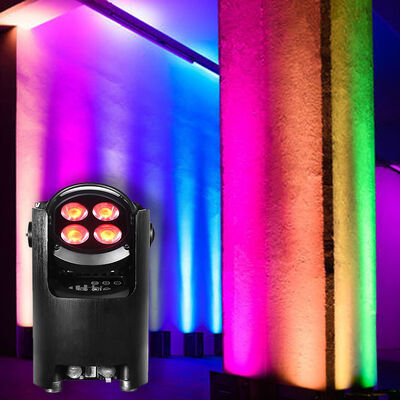 Projecteurs LED Uplight sans fil RGBW IP54 4*12W alimentés par batterie pour applications de jardin